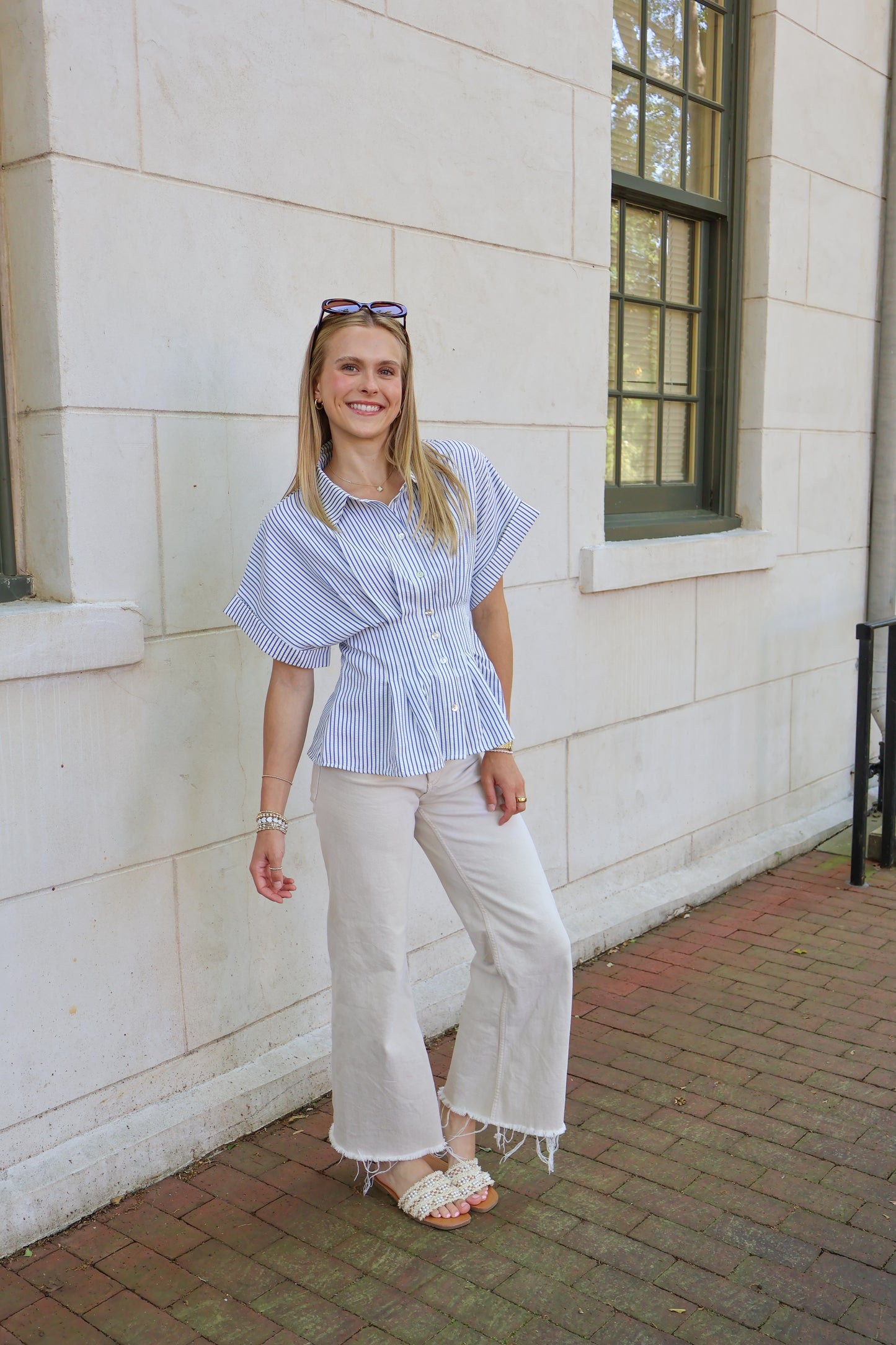 Adelyn Pinstripe Top