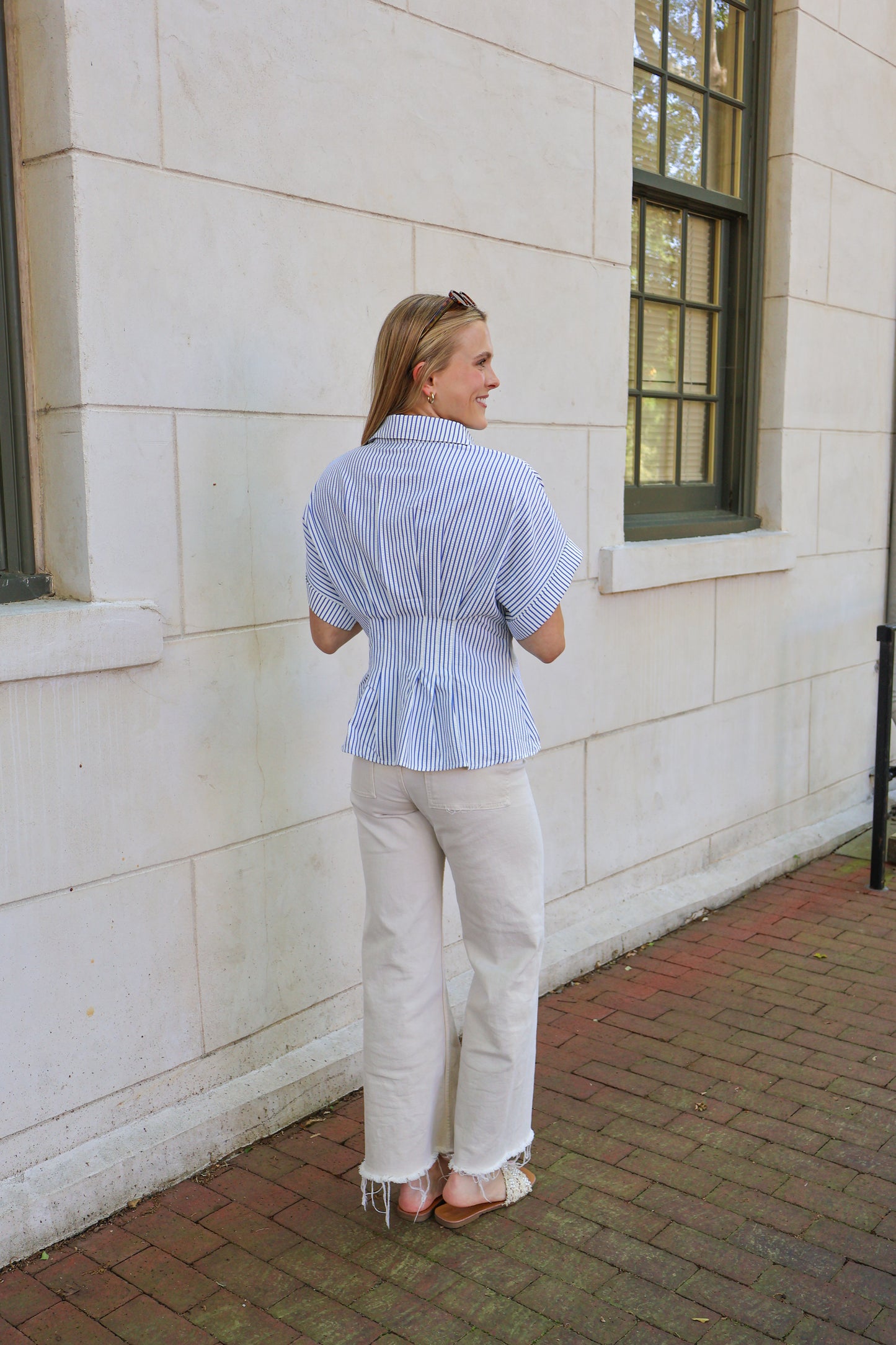 Adelyn Pinstripe Top