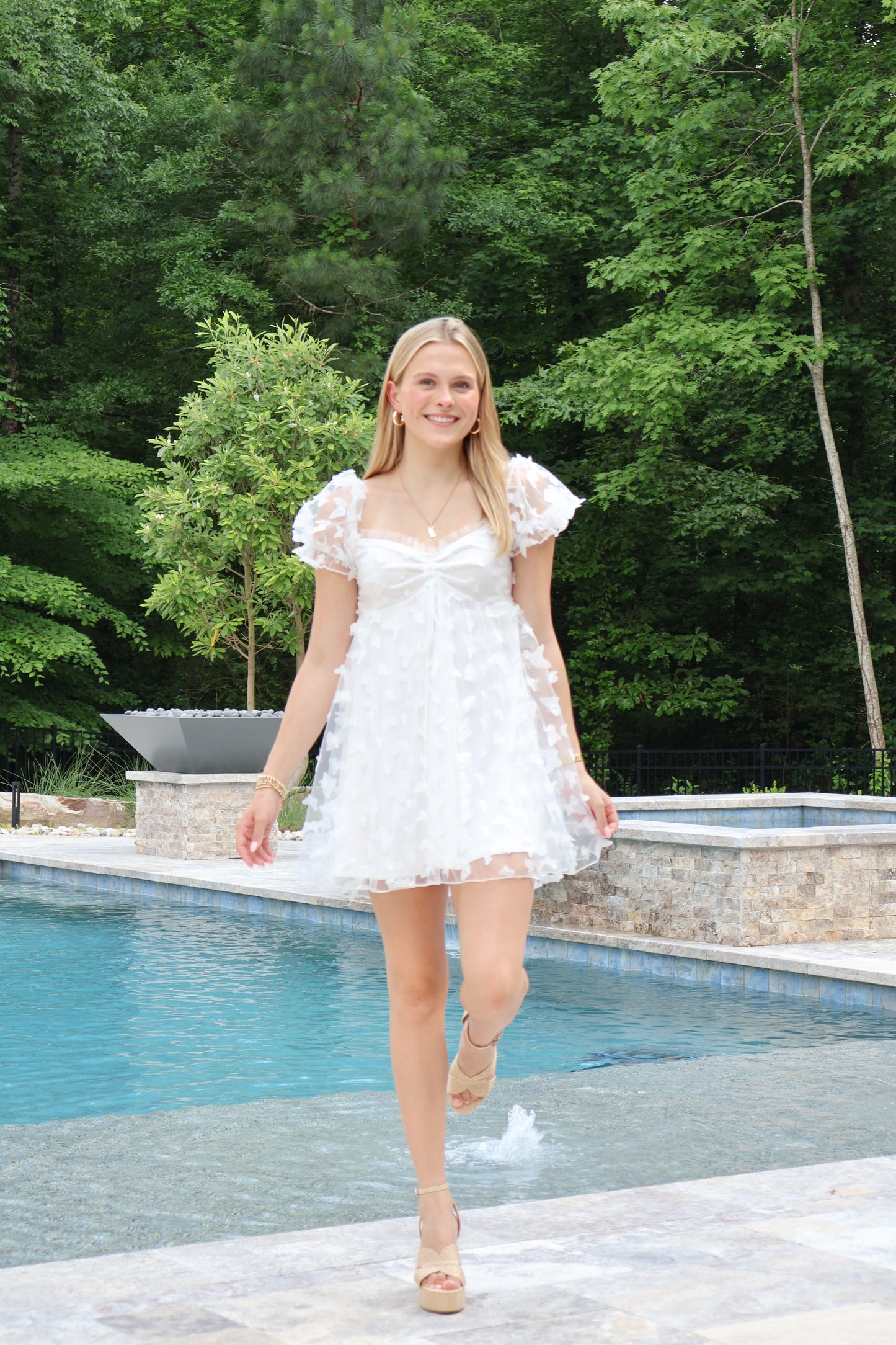 Lyla Butterfly Babydoll Dress