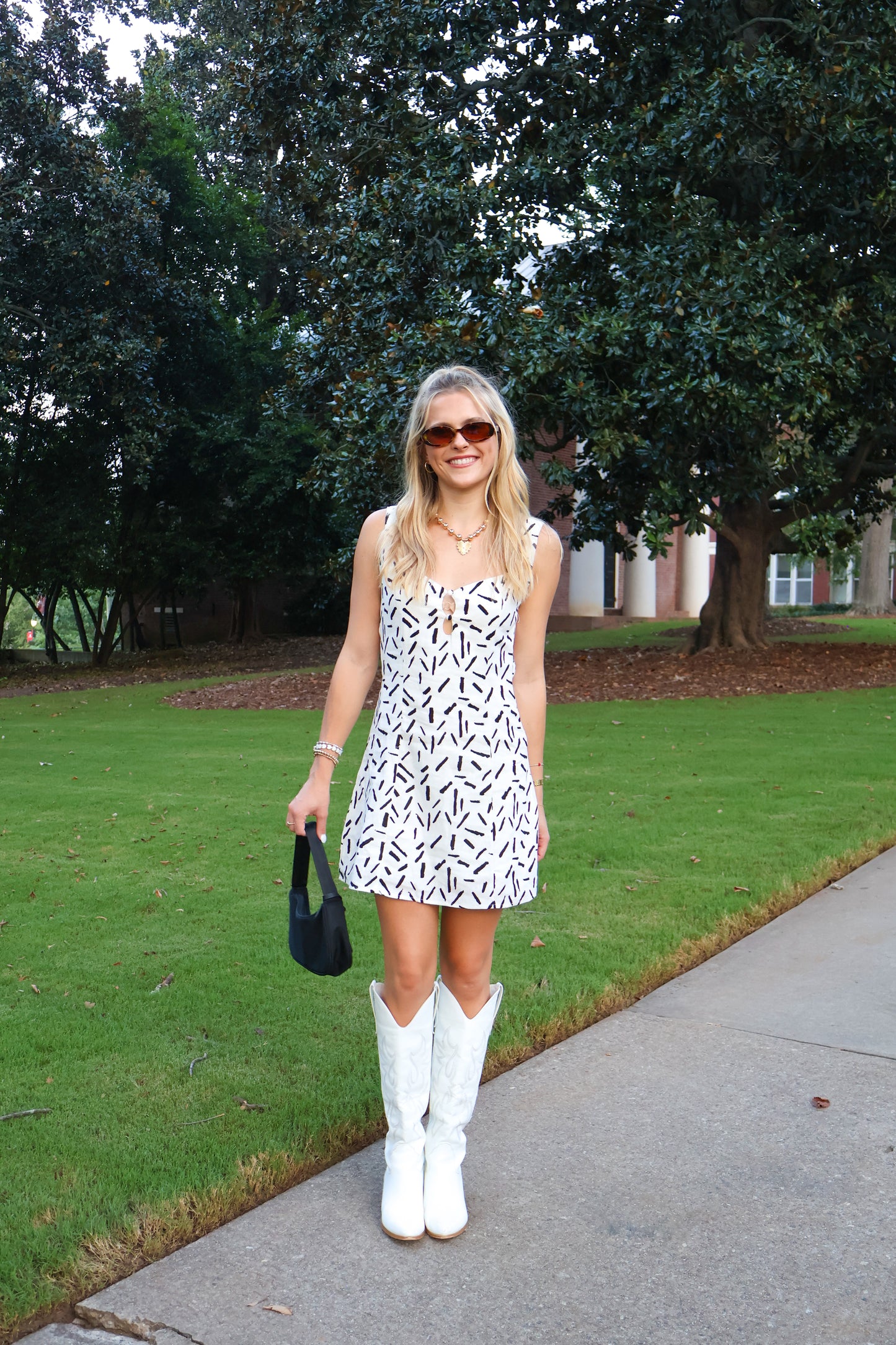 Stadium Lights Cutout Mini Dress