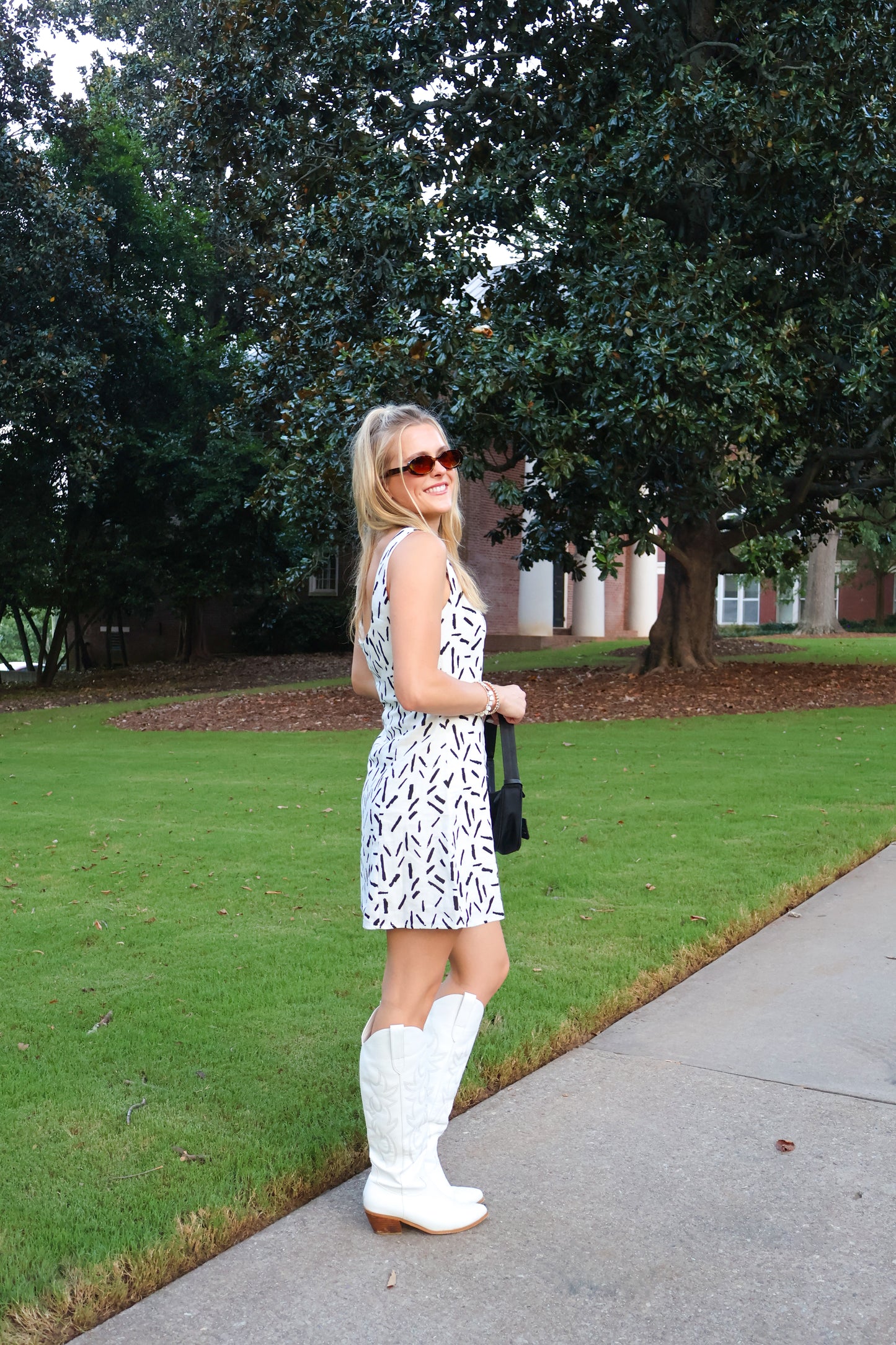 Stadium Lights Cutout Mini Dress