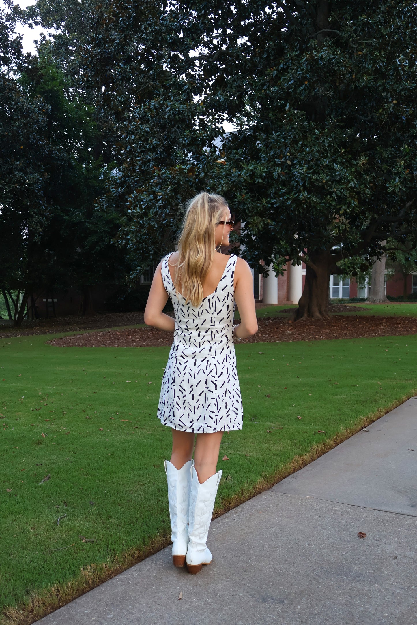 Stadium Lights Cutout Mini Dress