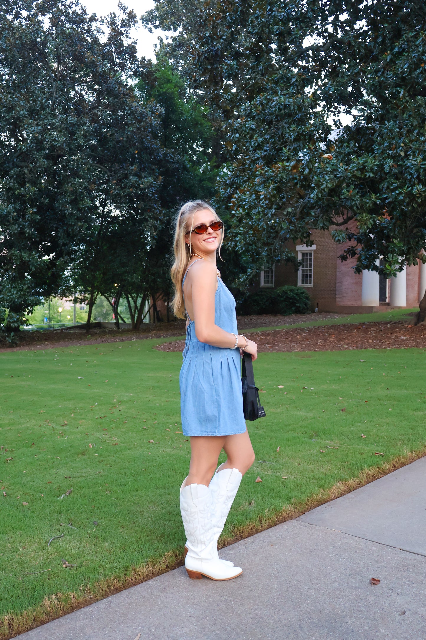 Fourth Quarter Denim Romper
