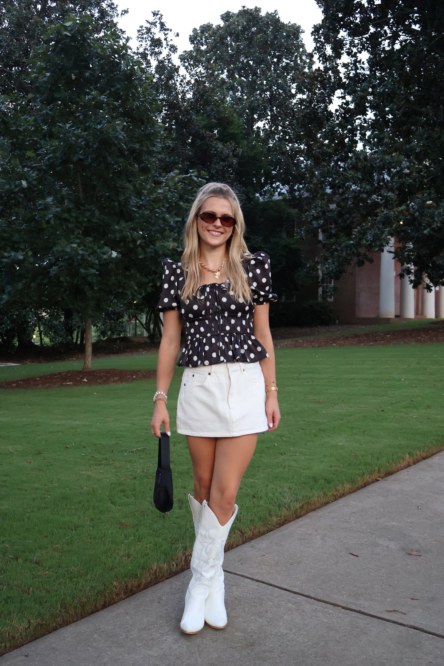 First Down Jean Skirt