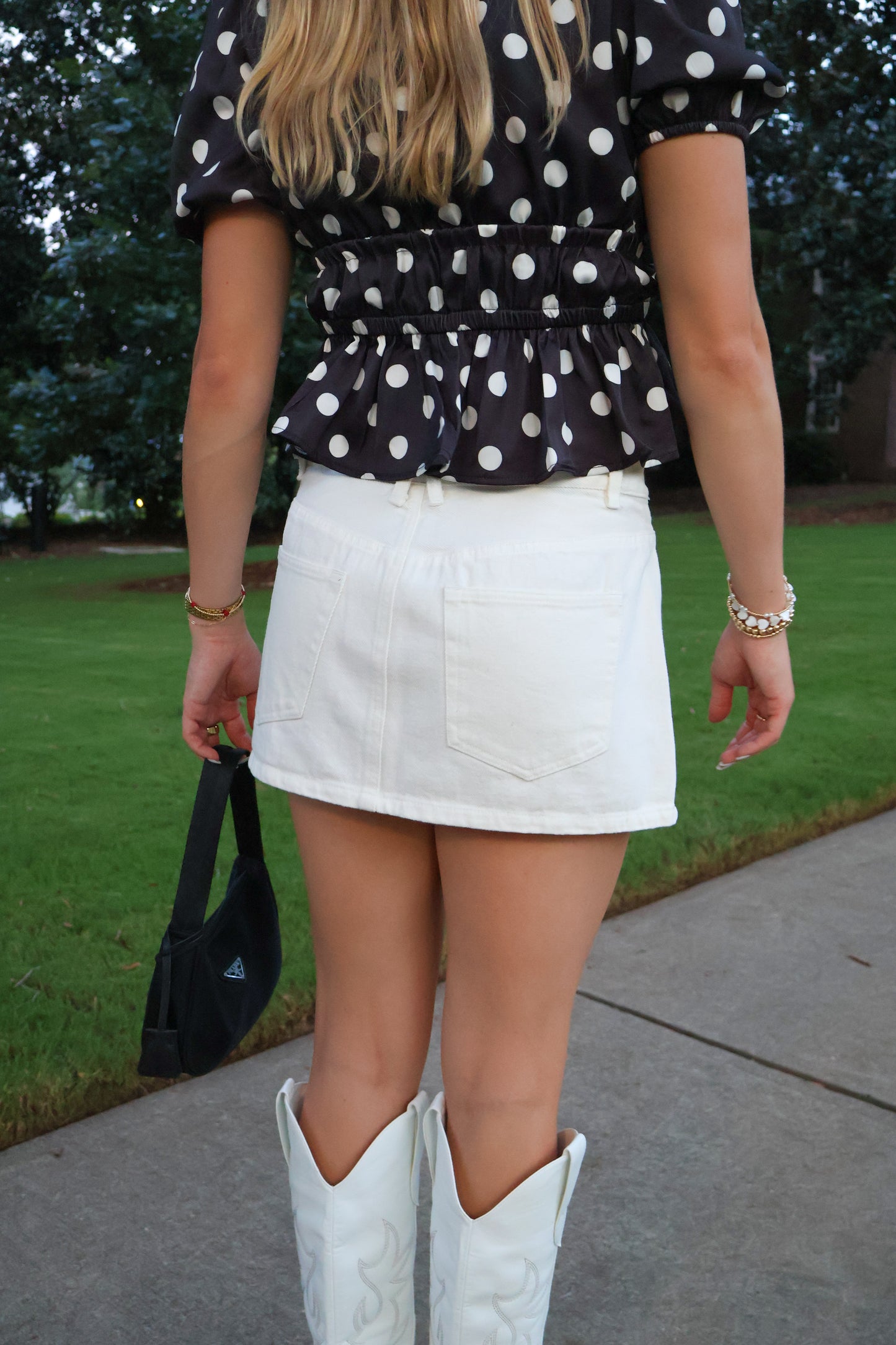 First Down Jean Skirt