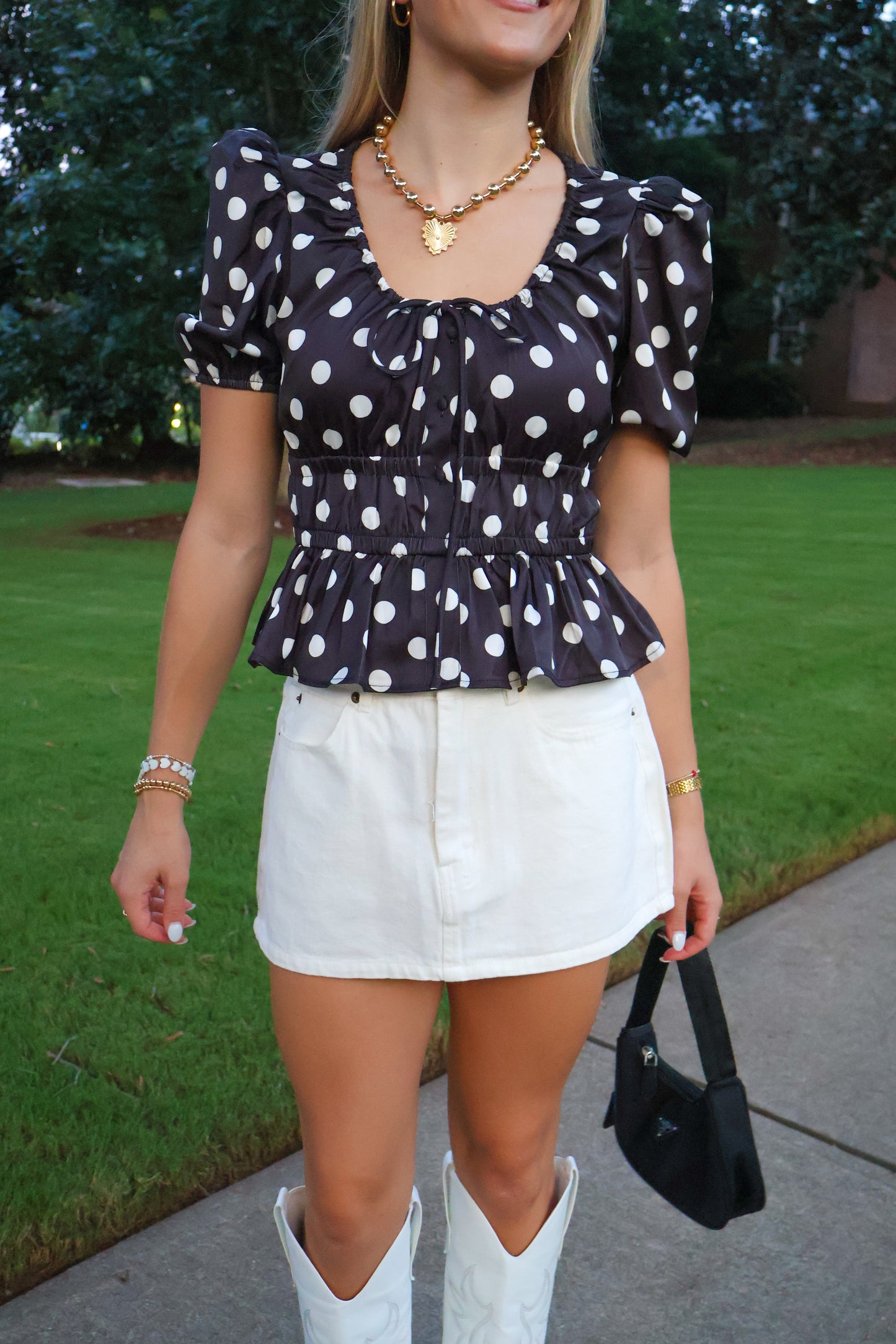 Game Time Peplum Top