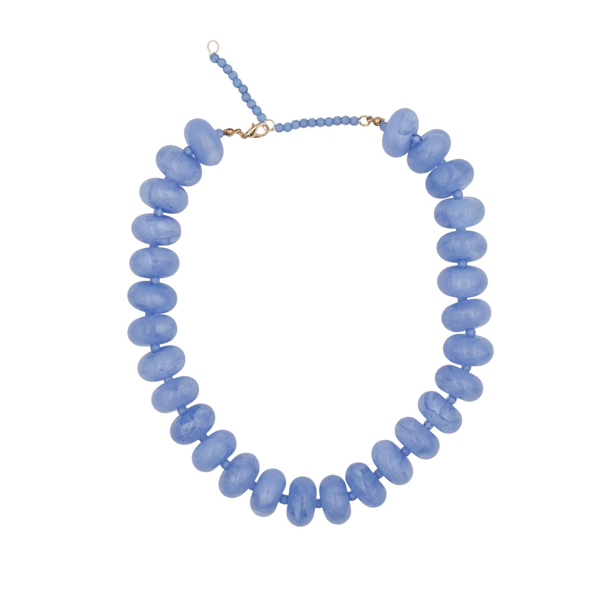 Bluebonnet Chunky Beaded Necklace in Blue