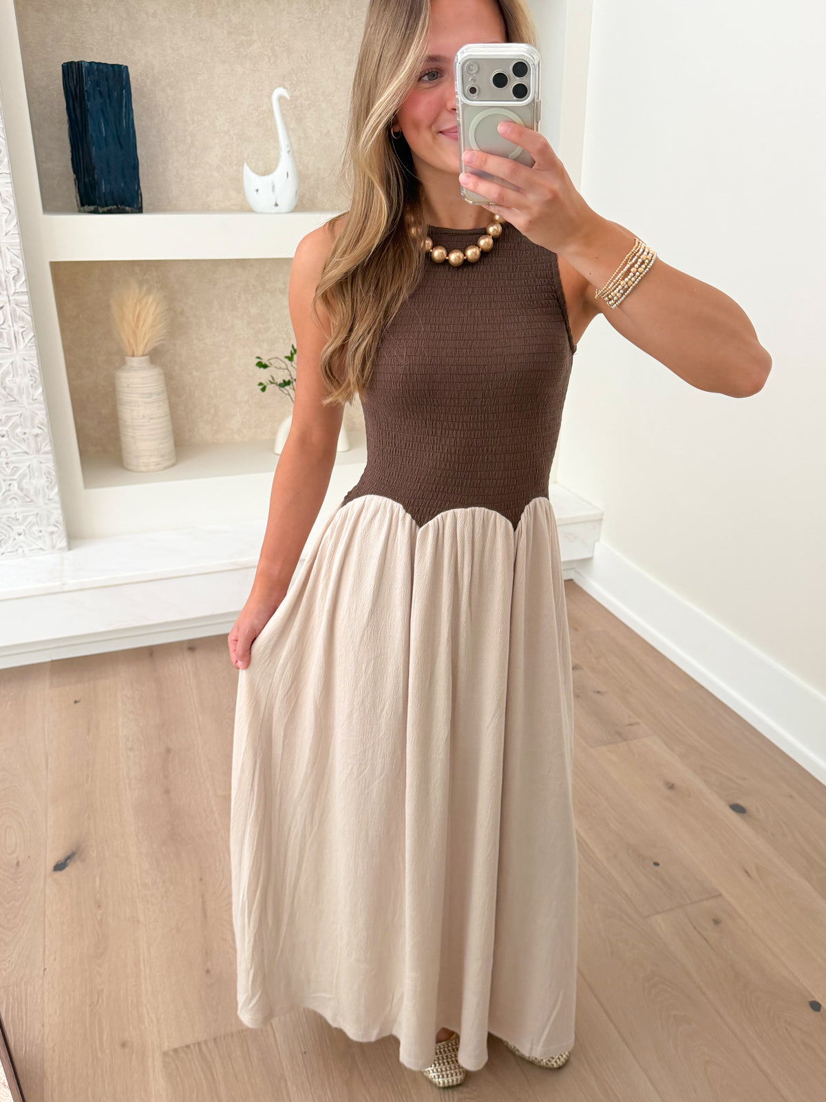 Illia Color Block Maxi Dress