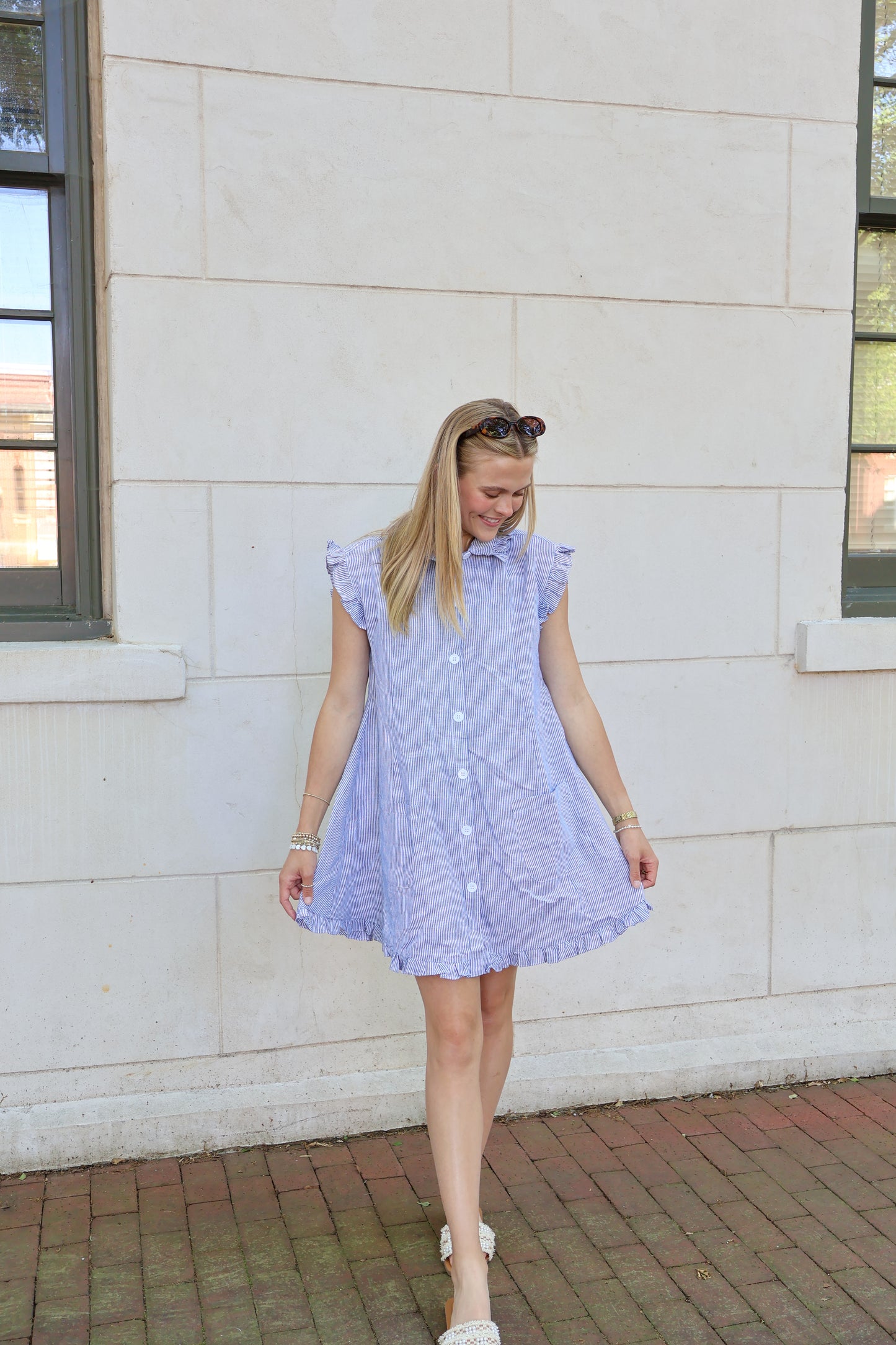 Fay Pinstripe Mini Dress
