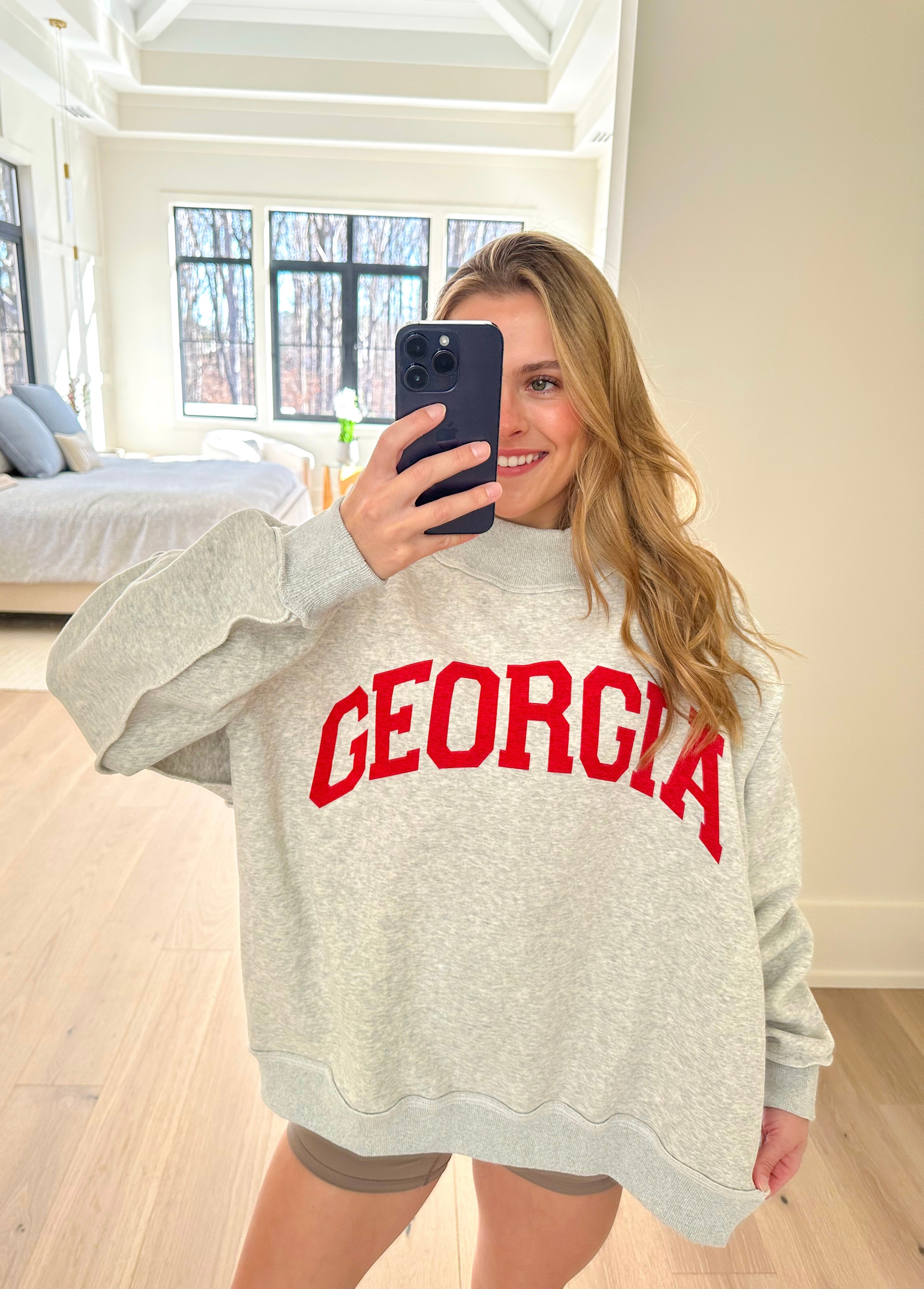*RESTOCKED* Reversible Georgia/GA Mockneck