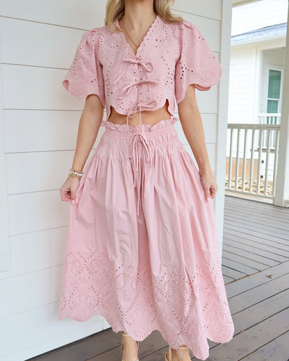 Charlotte Eyelet Skirt