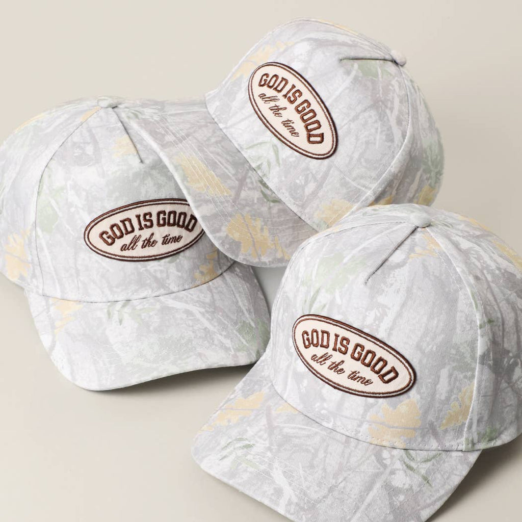 God Is Good All The Time Camo Trucker Hat