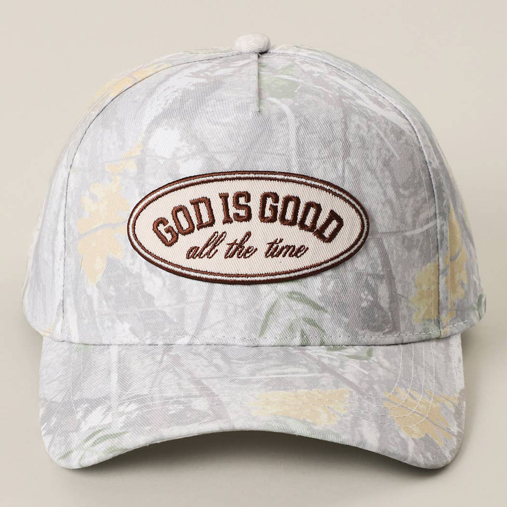 God Is Good All The Time Camo Trucker Hat