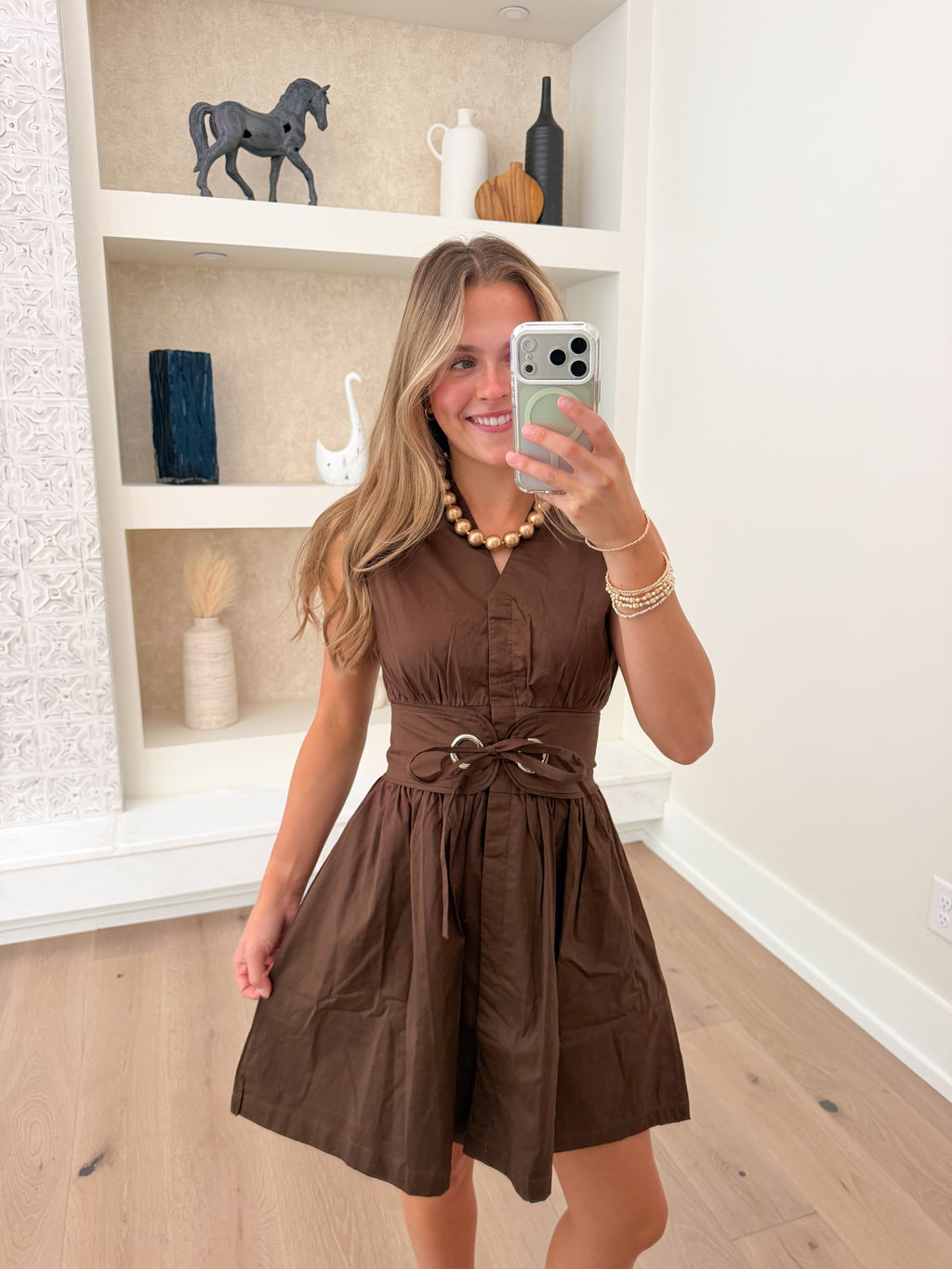 Brown Eyed Girl Belt Mini Dress