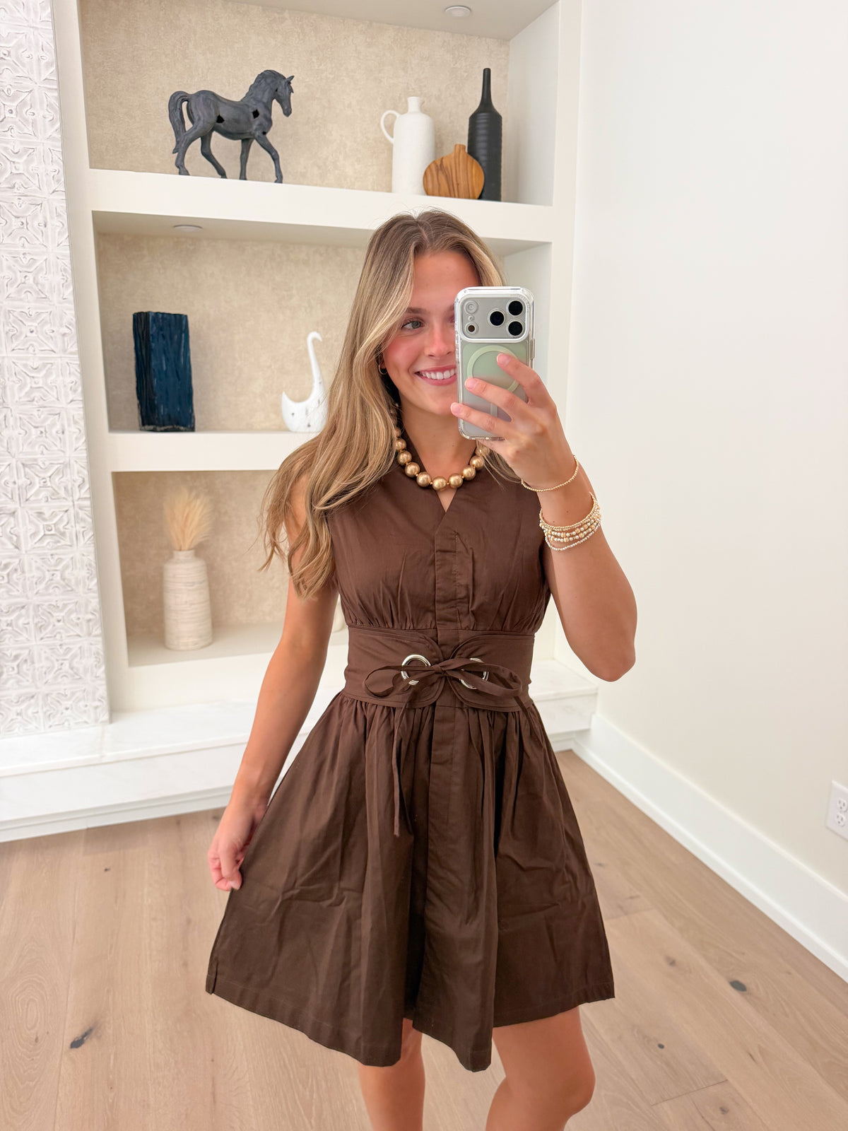 Brown Eyed Girl Belt Mini Dress