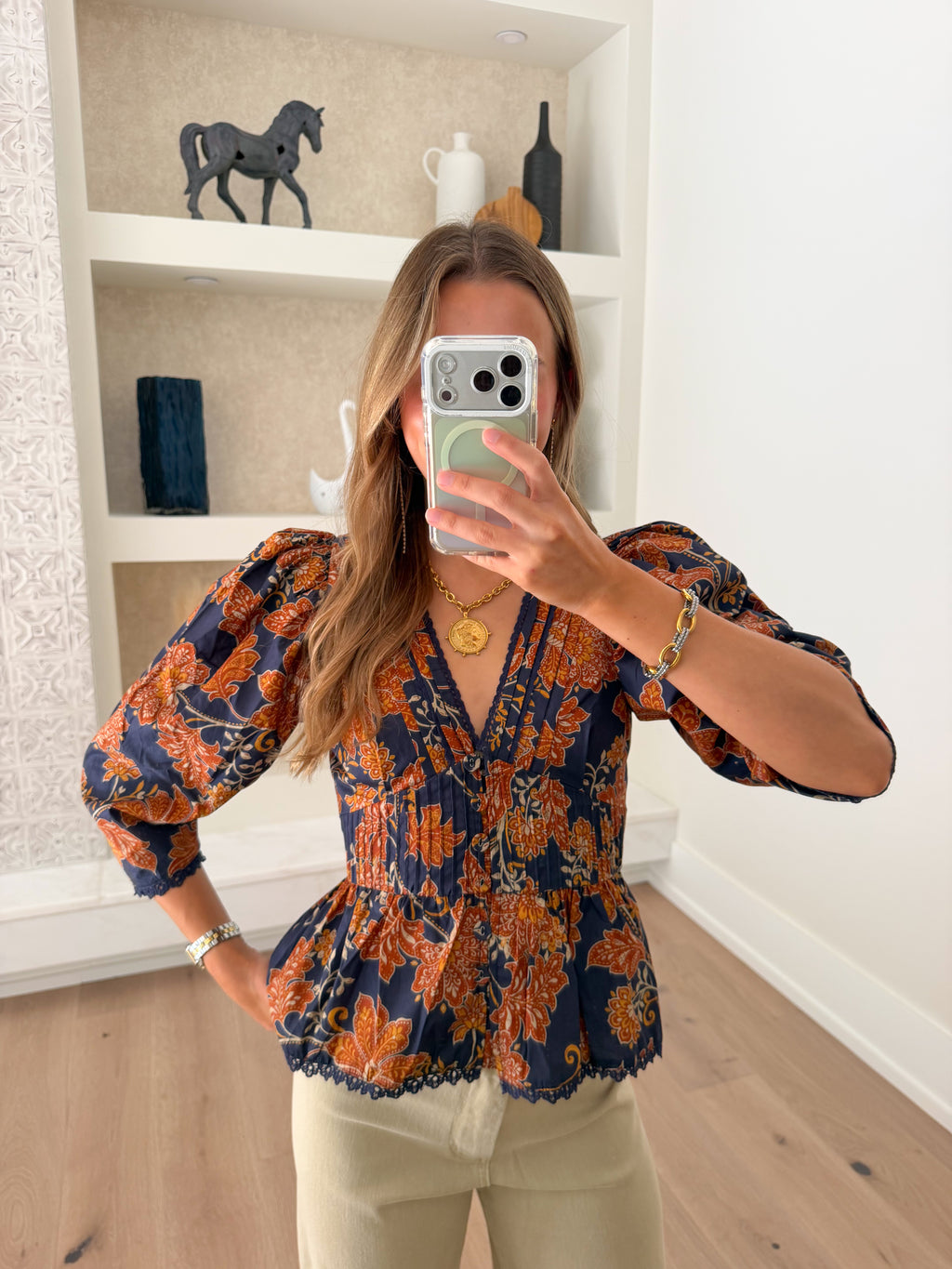Adeline Floral Peplum Blouse
