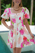 Blushing Bloom Mini Dress