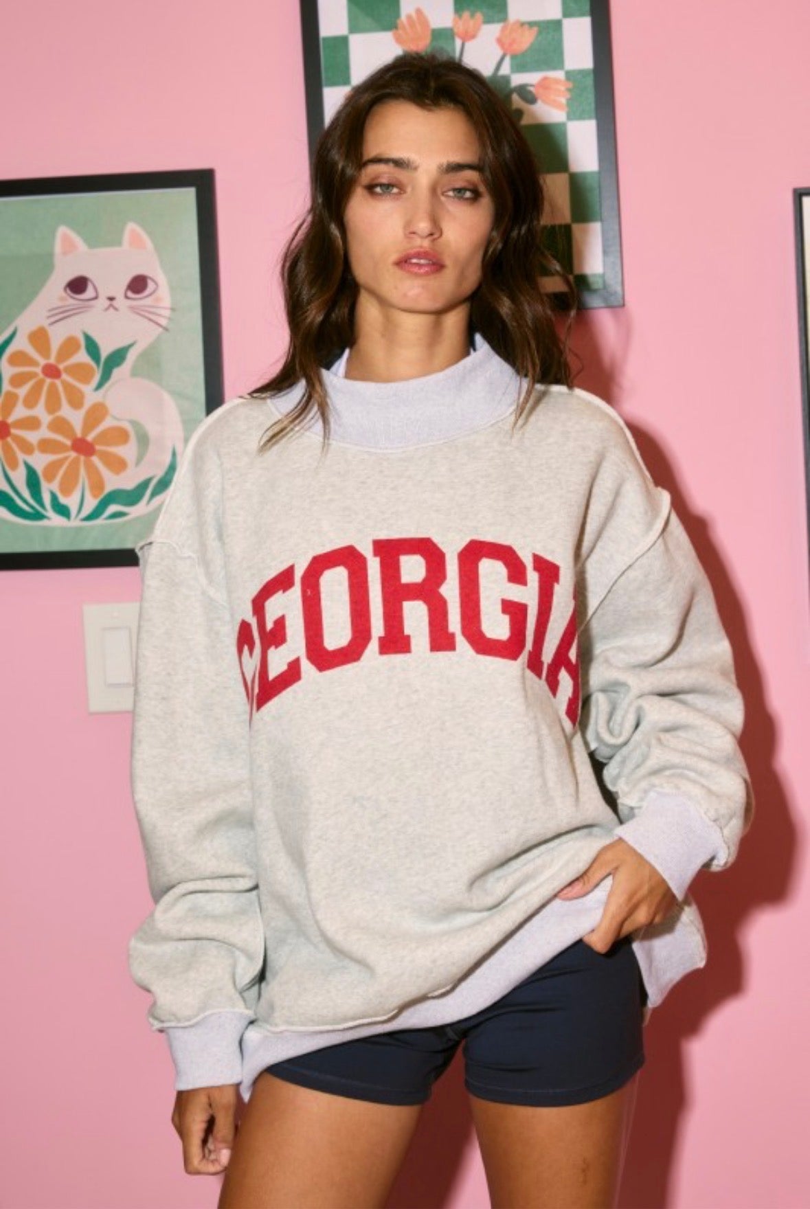 *RESTOCKED* Reversible Georgia/GA Mockneck