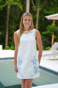 Blue Belle Embroidered Mini Dress