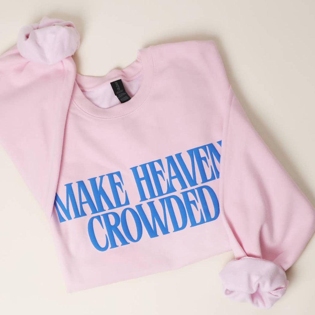 Make Heaven Crowded Puff Sweatshirt in Light Pink