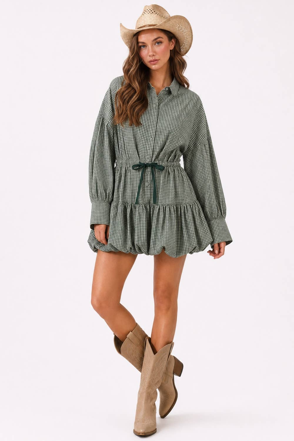 Hollis Gingham Mini Dress