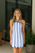 *RESTOCKED* Newport Mini Dress in Blue