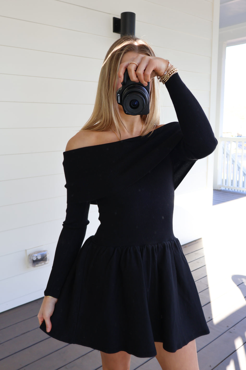 Summer Nights Mini Dress in Black