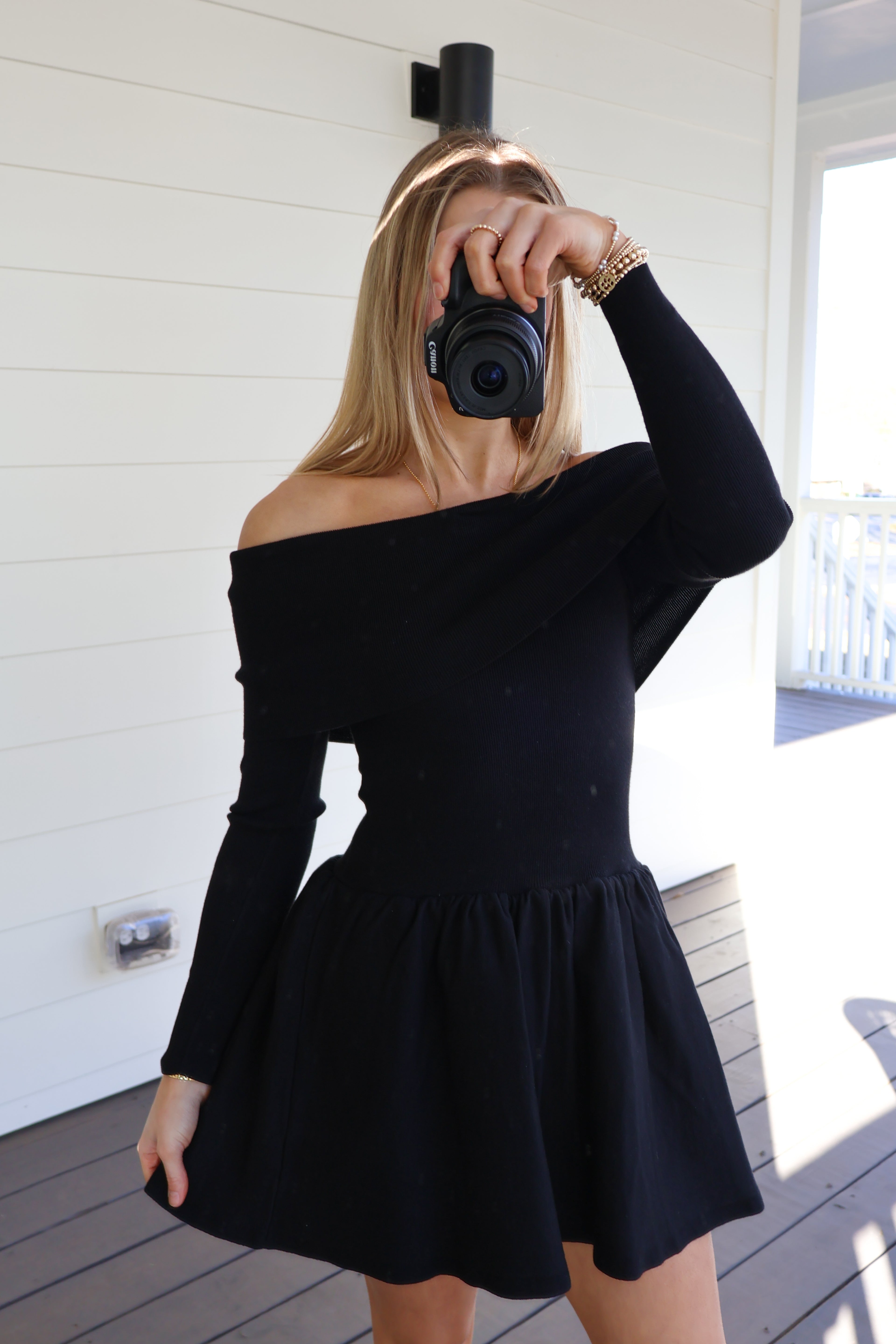 Summer Nights Mini Dress in Black