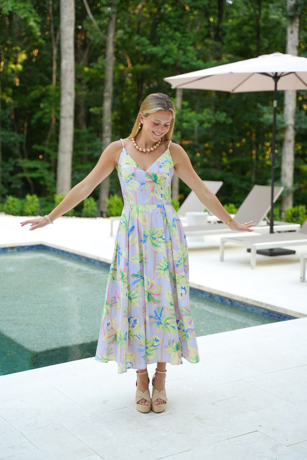 Arlet Beaded Strap Maxi Dress
