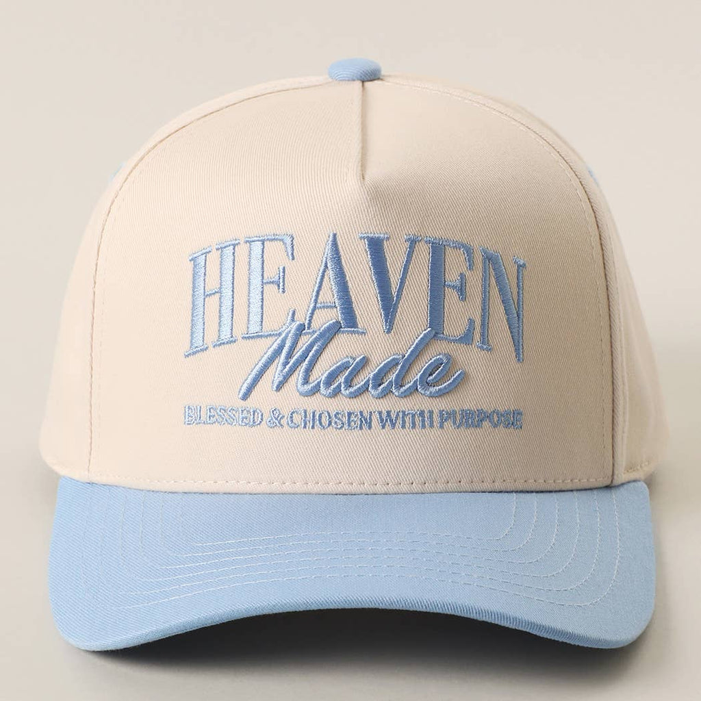 Heaven Made Embroidered Trucker Hat in Sky Blue