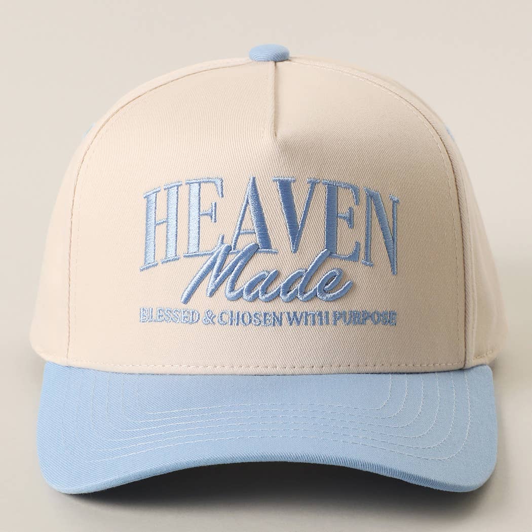 Heaven Made Embroidered Trucker Hat in Sky Blue