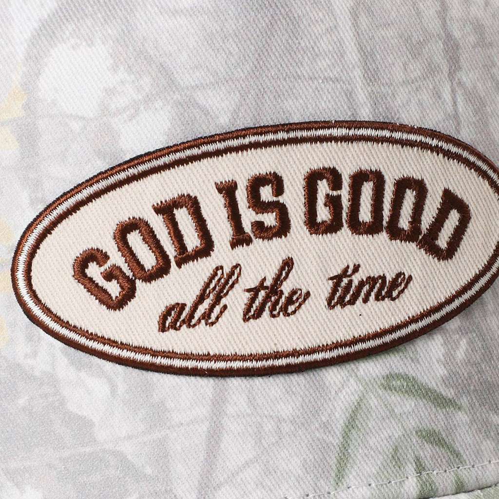 God Is Good All The Time Camo Trucker Hat