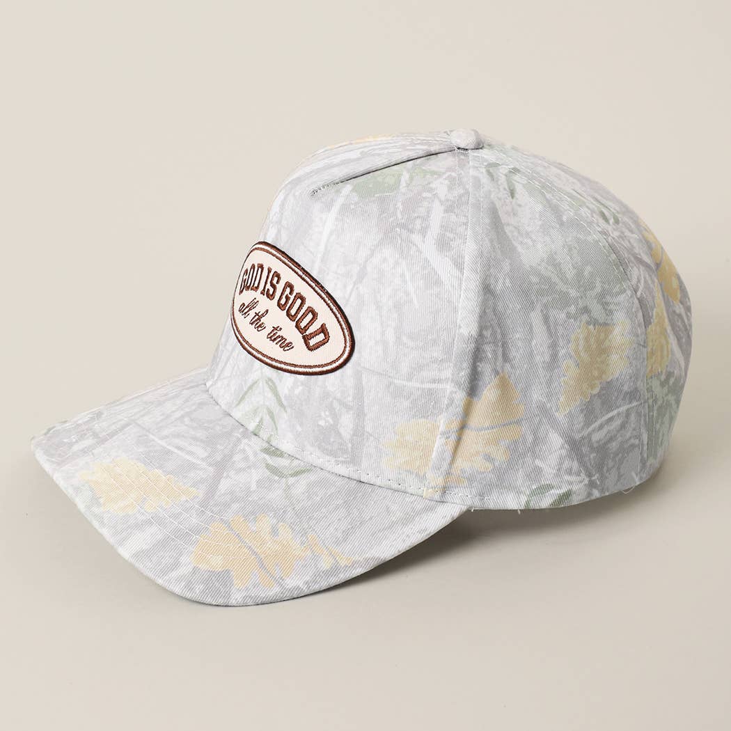 God Is Good All The Time Camo Trucker Hat