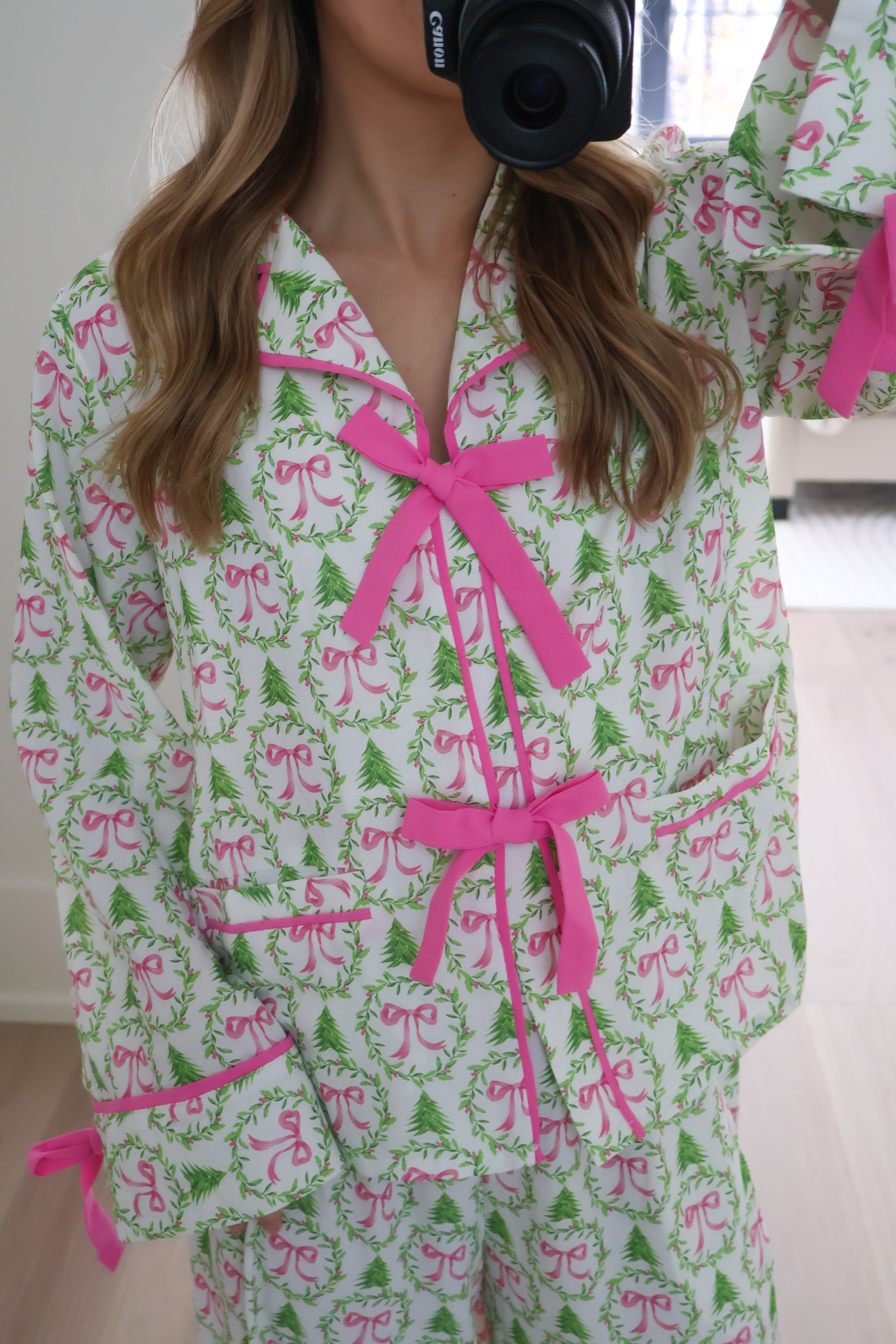 Merry Bows & Wreaths Pajama Set