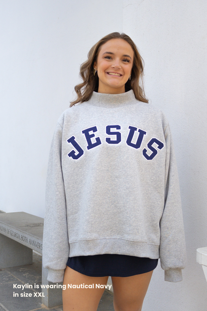The JESUS Mockneck — Nautical Navy