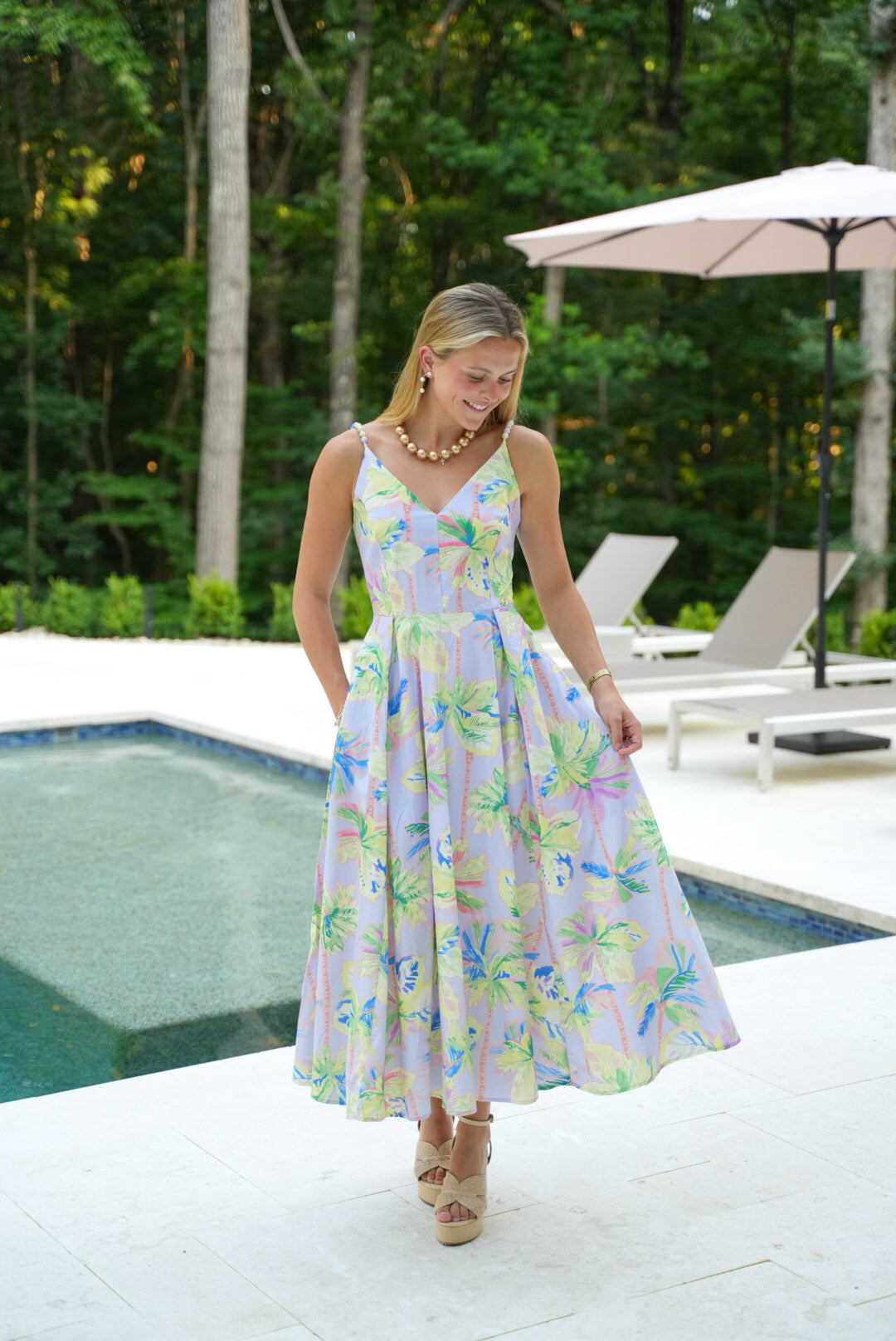Arlet Beaded Strap Maxi Dress