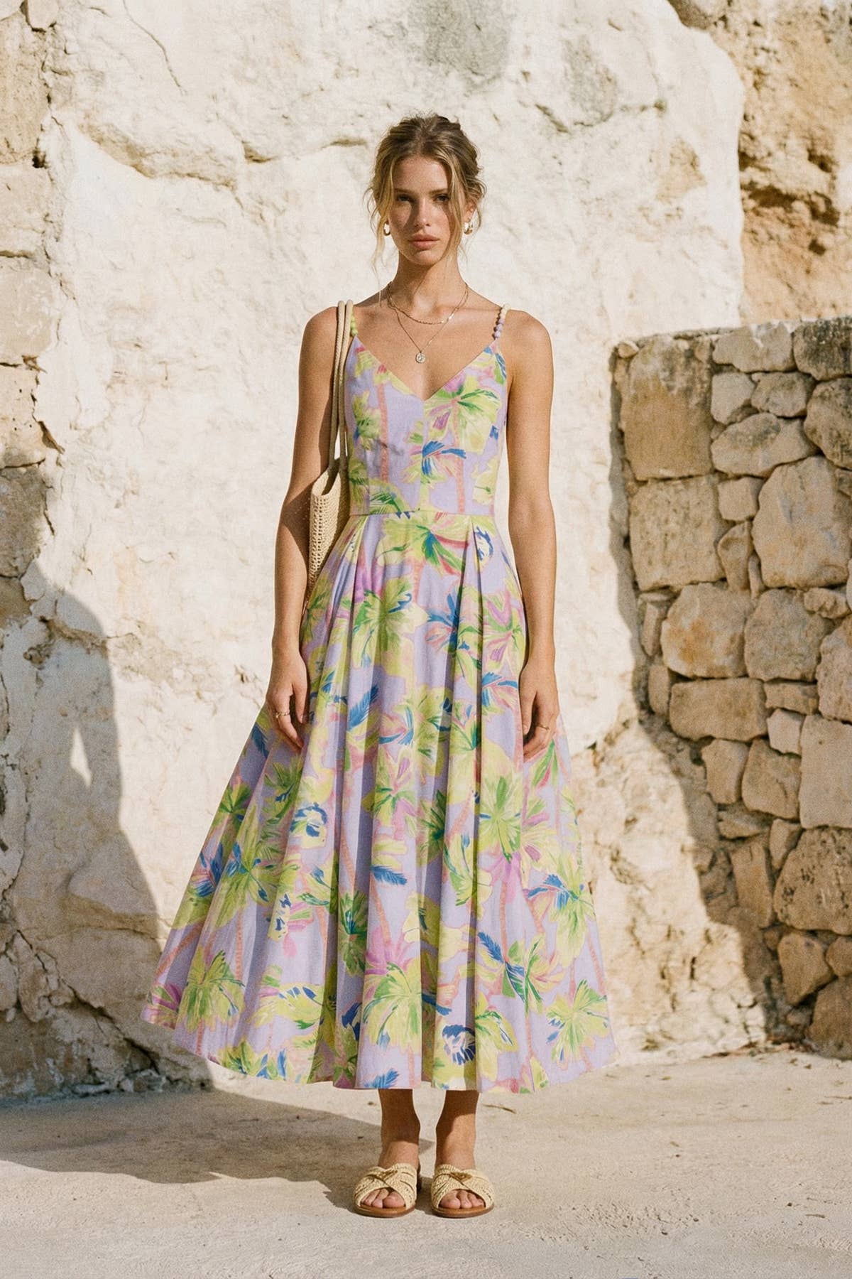 Arlet Beaded Strap Maxi Dress