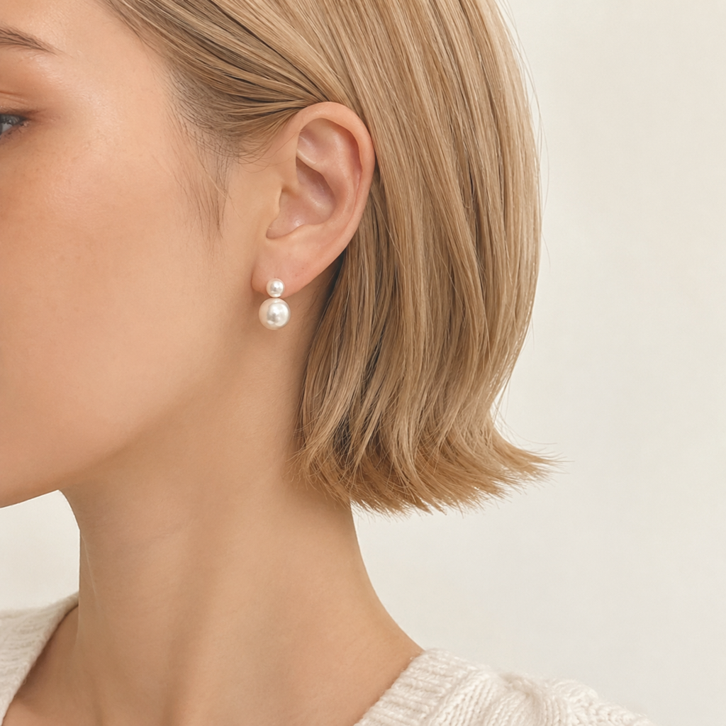 Cotillion Double Pearl Earrings