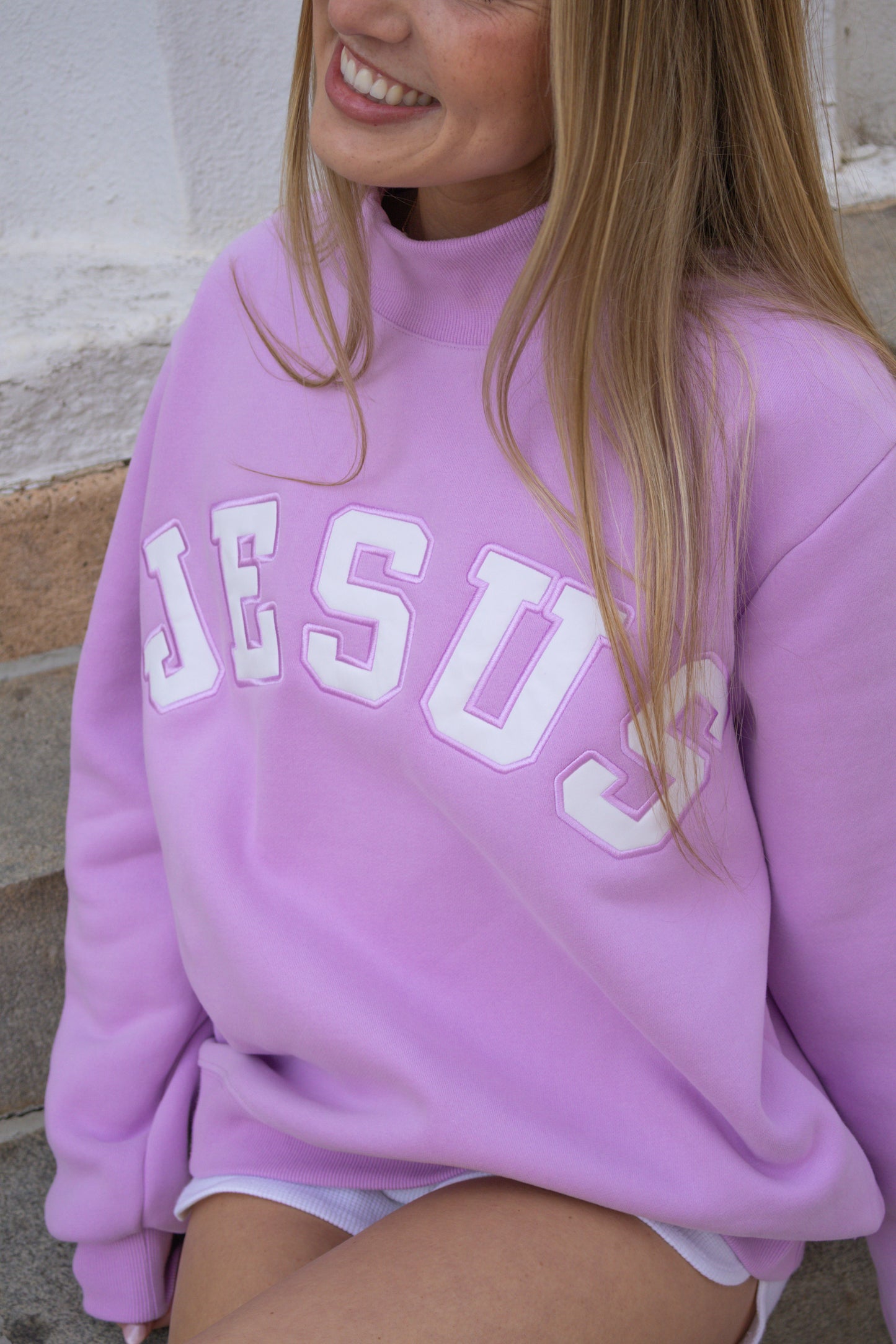 The JESUS Mockneck — Lovely Lilac