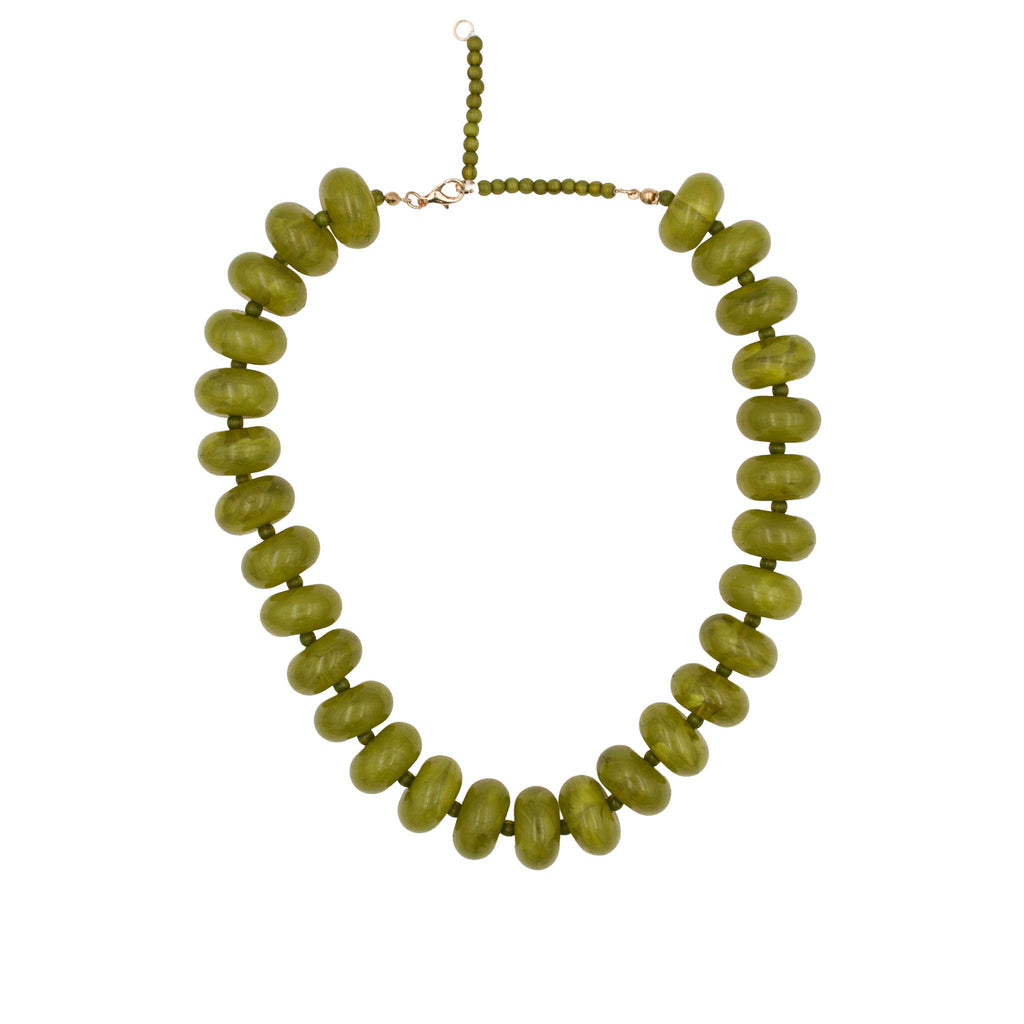 Mint Julep Chunky Beaded Necklace in Green