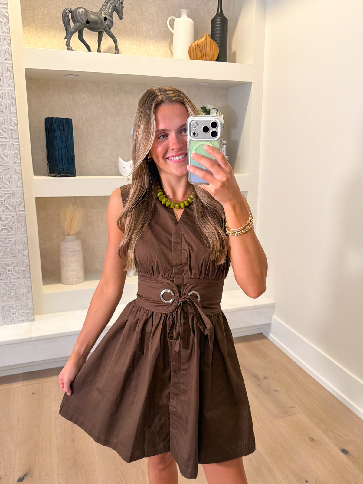 Brown Eyed Girl Belt Mini Dress