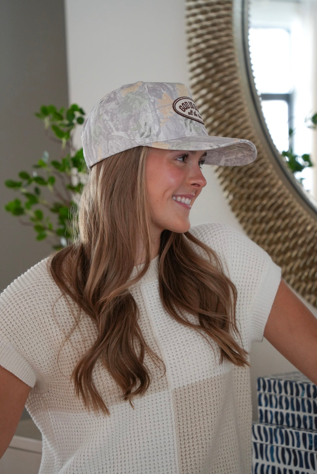 God Is Good All The Time Camo Trucker Hat