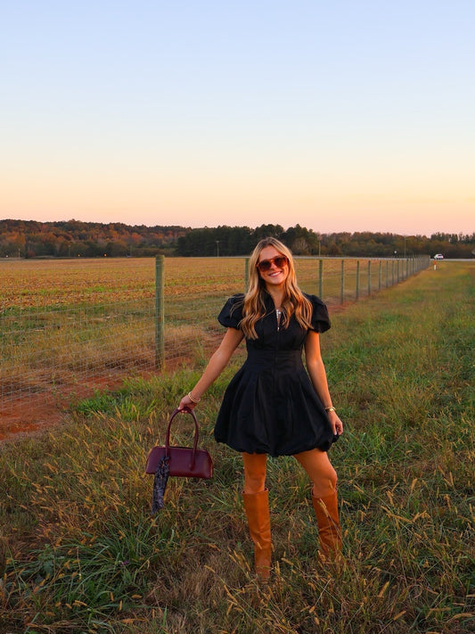 The Collins Mini Dress — Black