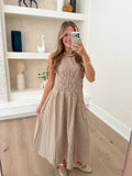 Maggie Mae Asymmetrical Midi Dress