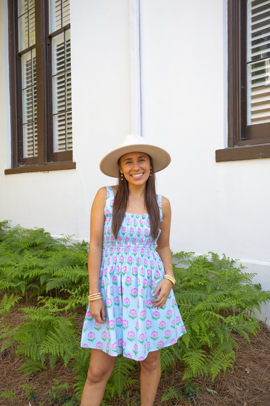 Keeley Blue Floral Mini Dress