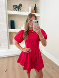 Missed Call Puff Sleeve Mini Dress