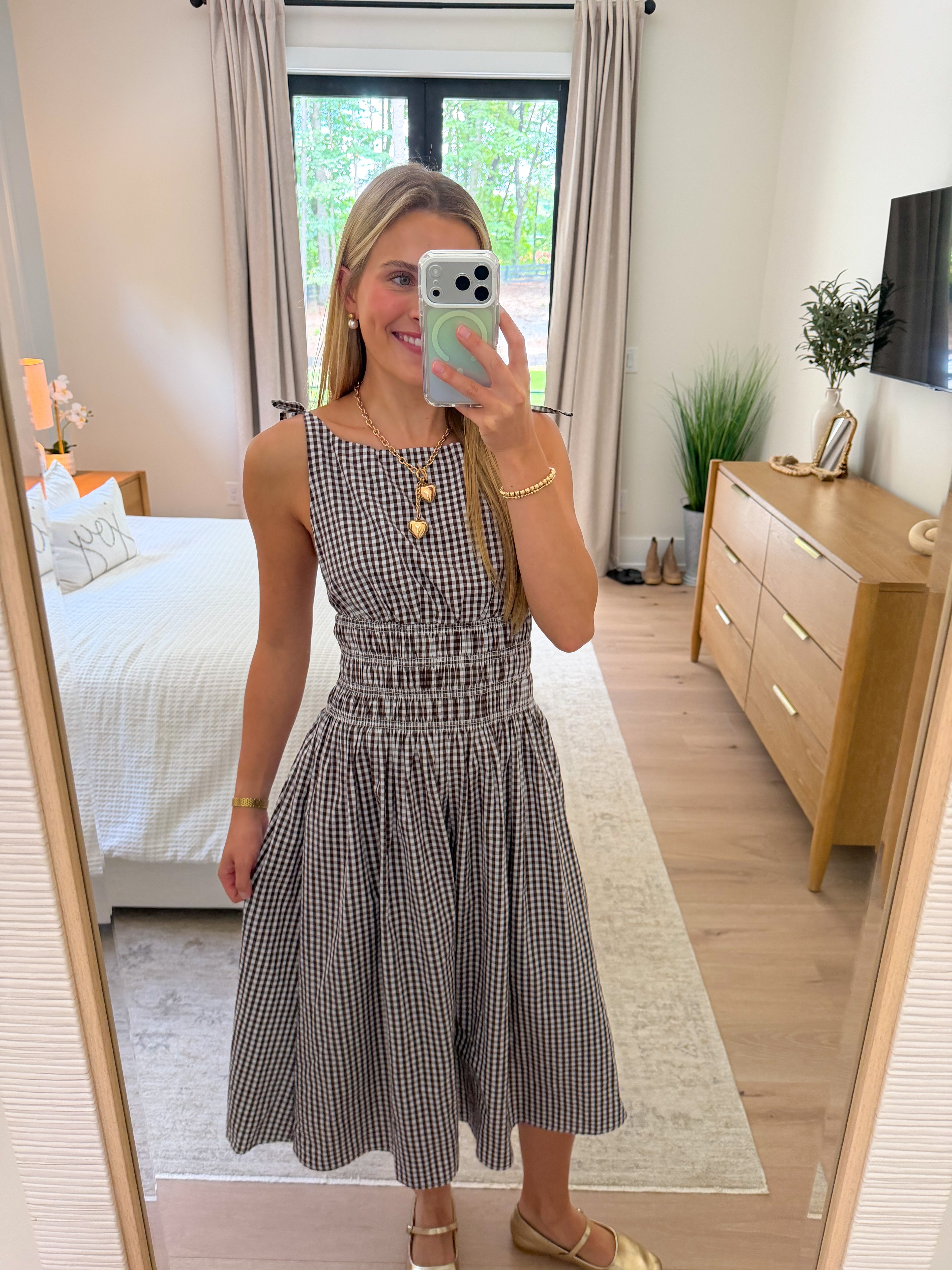 The Winnie Gingham Midi Dress