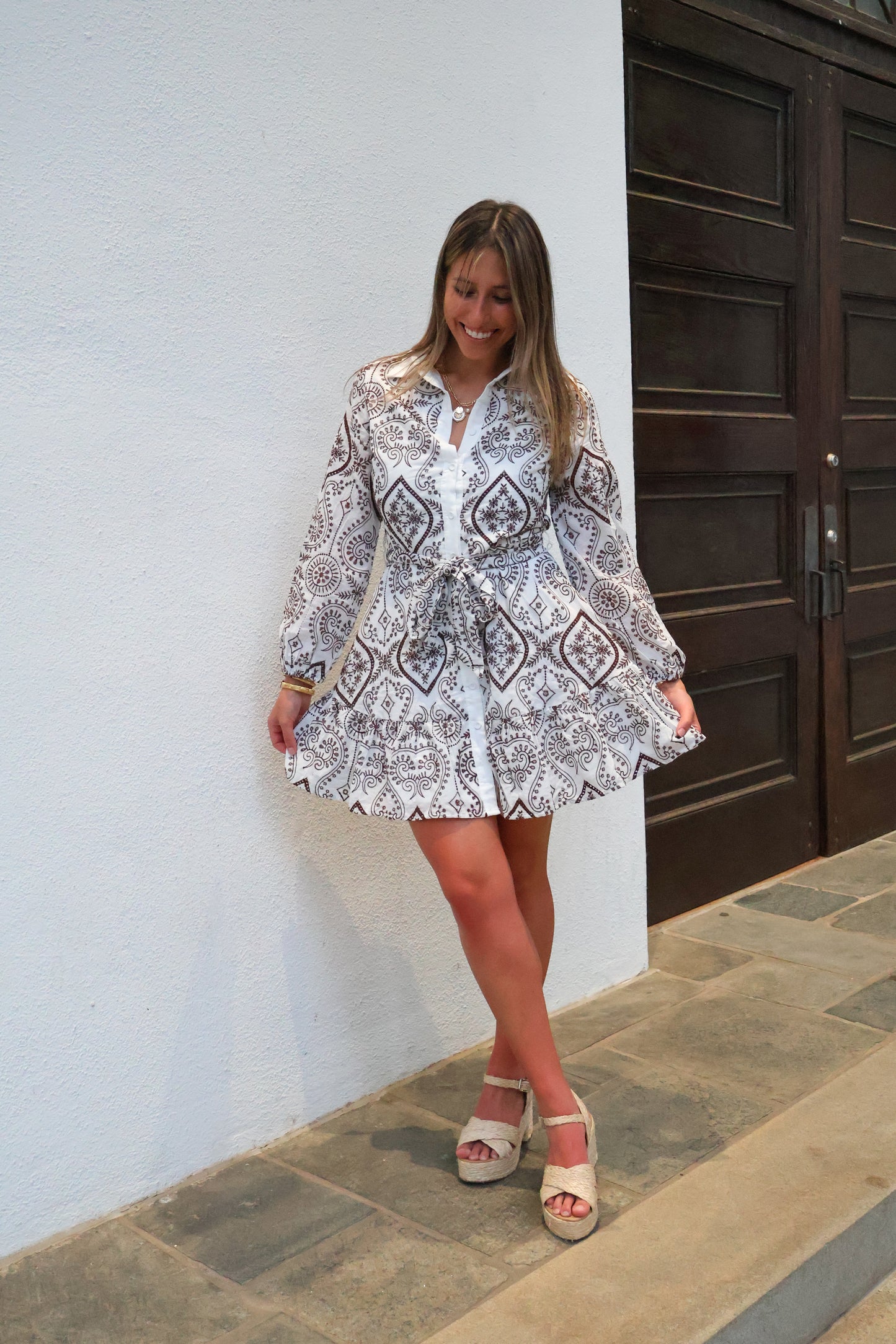 Elise Button-down Mini Dress