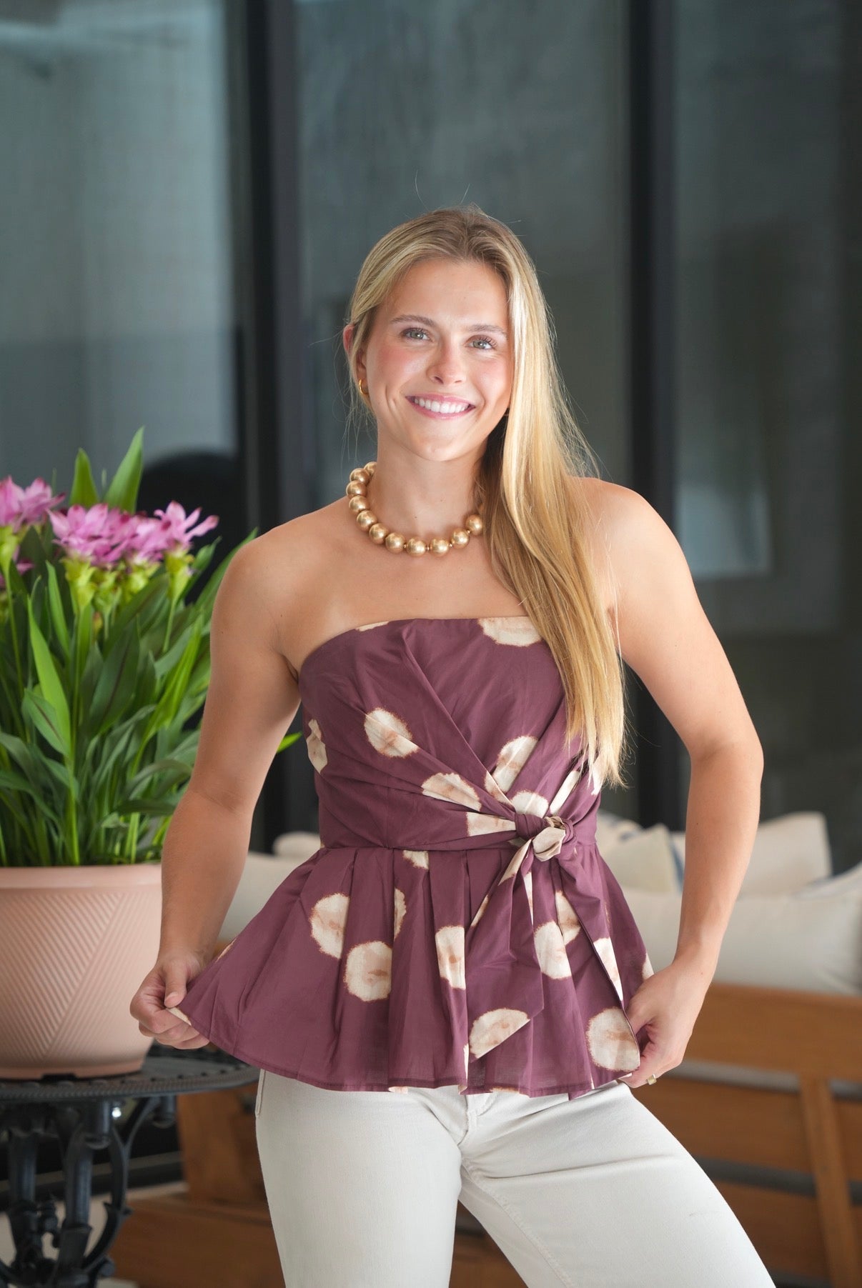 Hazel Wrap Peplum Top