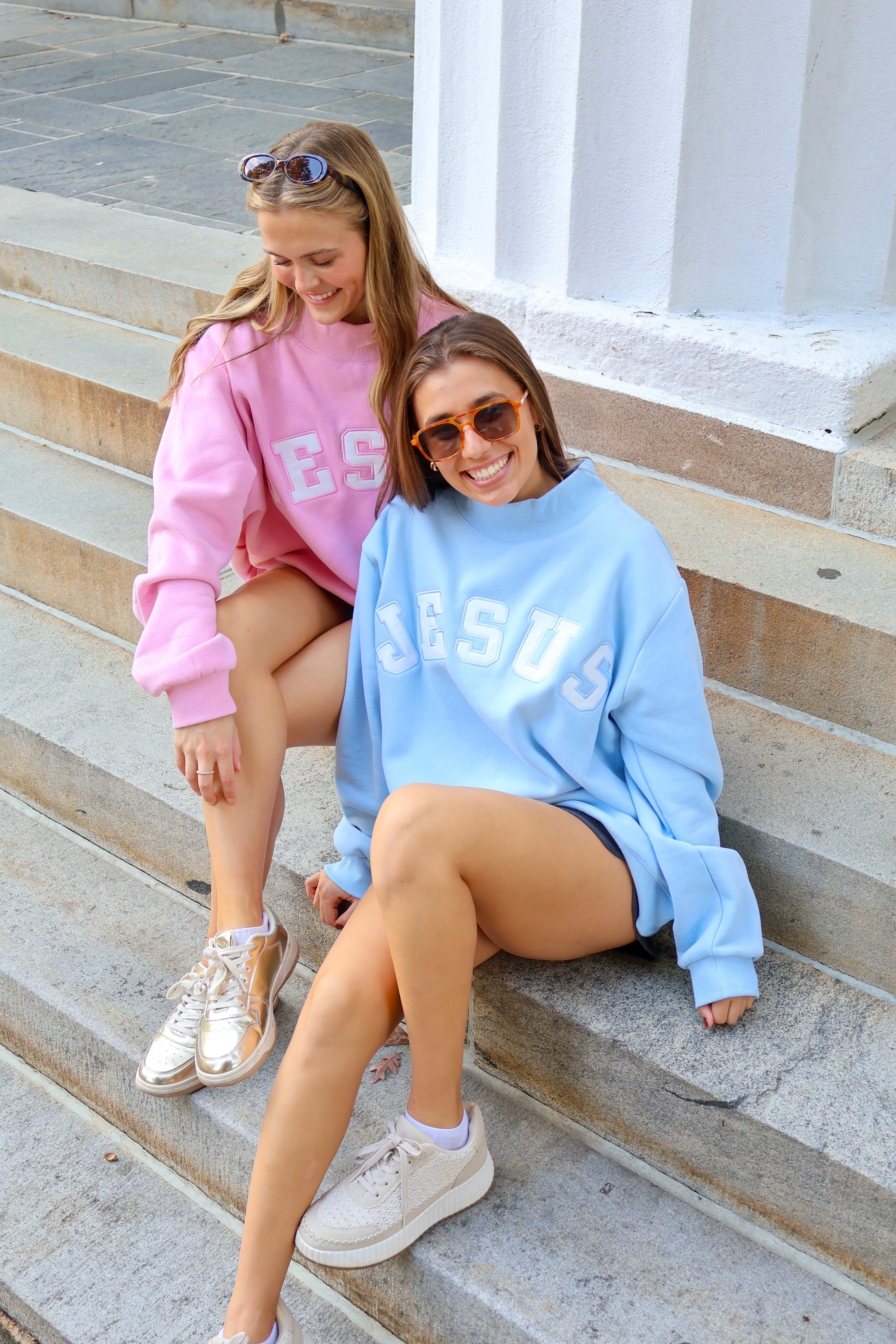 *RESTOCKED* The JESUS Mockneck — Soft Pink